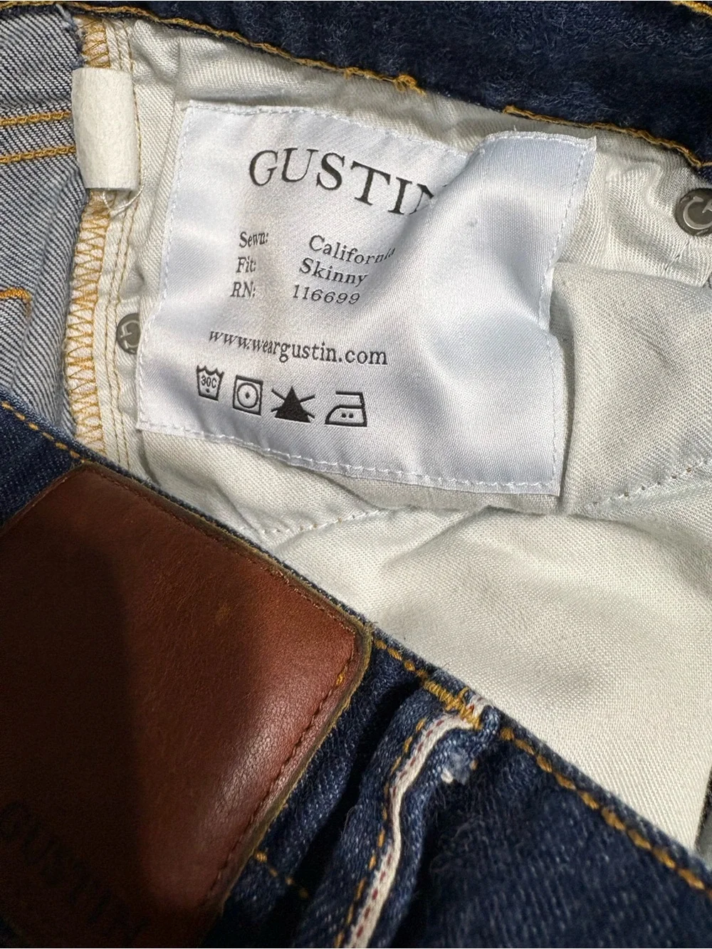 Gustin Men's Dark Indigo Skinny Jeans